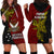 Papua New Guinea Western Province Hoodie Dress PNG Birds Of Paradise Polynesian Arty Style LT03 - Polynesian Pride