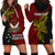 Personalised Papua New Guinea Western Province Hoodie Dress PNG Birds Of Paradise Polynesian Arty Style LT03 - Polynesian Pride