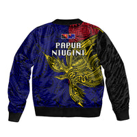 Papua New Guinea West New Britain Province Sleeve Zip Bomber Jacket PNG Birds Of Paradise Polynesian Arty Style LT03 - Polynesian Pride