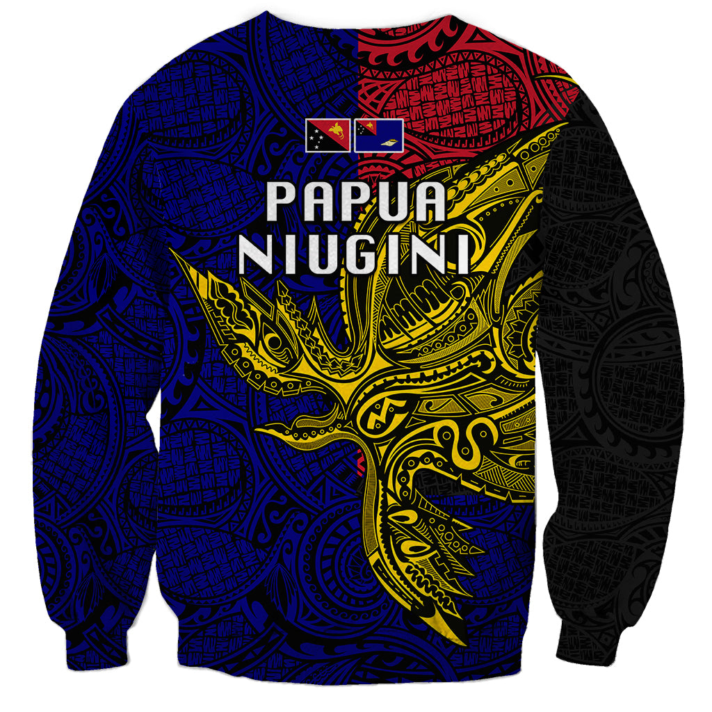 Papua New Guinea West New Britain Province Sweatshirt PNG Birds Of Paradise Polynesian Arty Style LT03 - Polynesian Pride