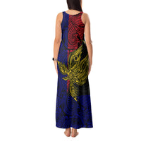 Papua New Guinea West New Britain Province Tank Maxi Dress PNG Birds Of Paradise Polynesian Arty Style LT03 - Polynesian Pride
