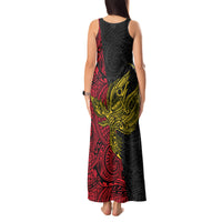 Personalised Papua New Guinea Sandaun Province Tank Maxi Dress PNG Birds Of Paradise Polynesian Arty Style LT03 - Polynesian Pride