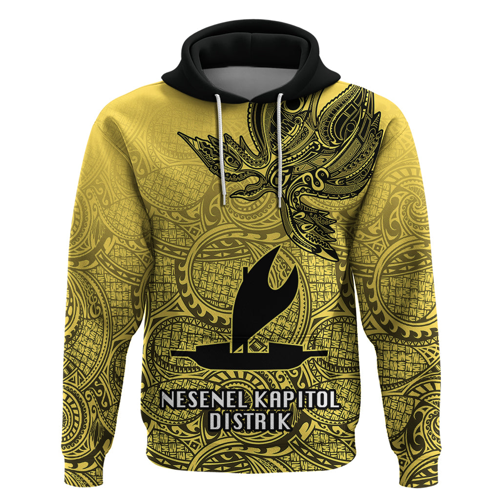 Papua New Guinea National Capital District Hoodie PNG Birds Of Paradise Polynesian Arty Style LT03 Yellow - Polynesian Pride