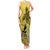 Papua New Guinea National Capital District Tank Maxi Dress PNG Birds Of Paradise Polynesian Arty Style LT03 Women Yellow - Polynesian Pride