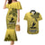 Personalised Papua New Guinea National Capital District Couples Matching Mermaid Dress and Hawaiian Shirt PNG Birds Of Paradise Polynesian Arty Style LT03 Yellow - Polynesian Pride