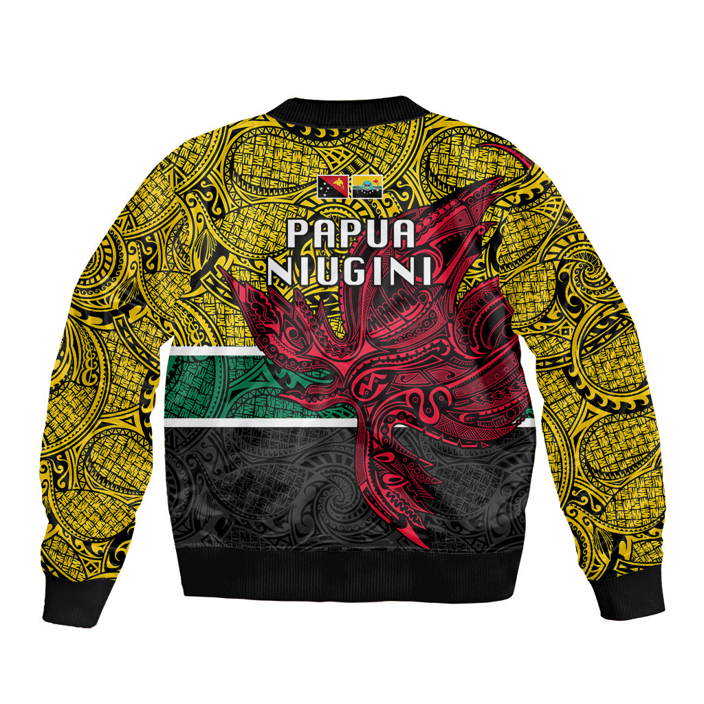 Papua New Guinea Hela Province Bomber Jacket PNG Birds Of Paradise Polynesian Arty Style LT03 - Polynesian Pride