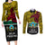 Papua New Guinea Hela Province Couples Matching Long Sleeve Bodycon Dress and Long Sleeve Button Shirts PNG Birds Of Paradise Polynesian Arty Style LT03 Yellow - Polynesian Pride