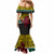 Papua New Guinea Hela Province Mermaid Dress PNG Birds Of Paradise Polynesian Arty Style LT03 - Polynesian Pride