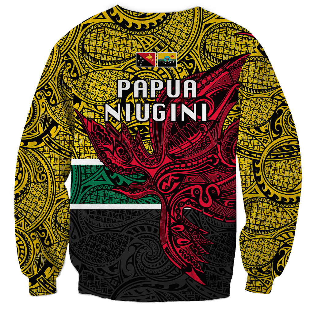 Papua New Guinea Hela Province Sweatshirt PNG Birds Of Paradise Polynesian Arty Style LT03 - Polynesian Pride