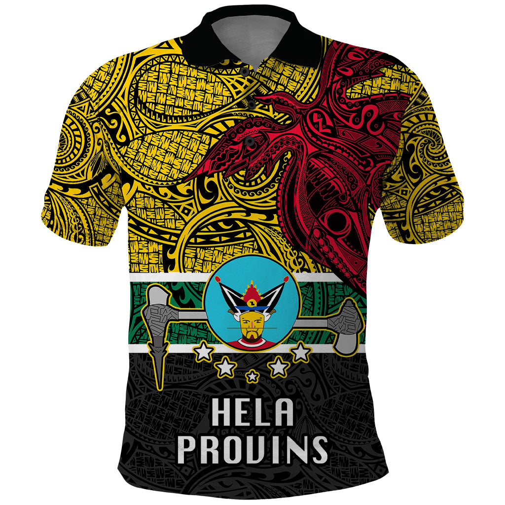 Personalised Papua New Guinea Hela Province Polo Shirt PNG Birds Of Paradise Polynesian Arty Style LT03 Yellow - Polynesian Pride
