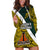 Papua New Guinea Jiwaka Province Hoodie Dress PNG Birds Of Paradise Polynesian Arty Style LT03 Yellow - Polynesian Pride