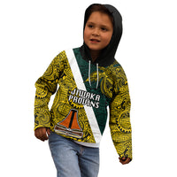Personalised Papua New Guinea Jiwaka Province Kid Hoodie PNG Birds Of Paradise Polynesian Arty Style LT03 - Polynesian Pride