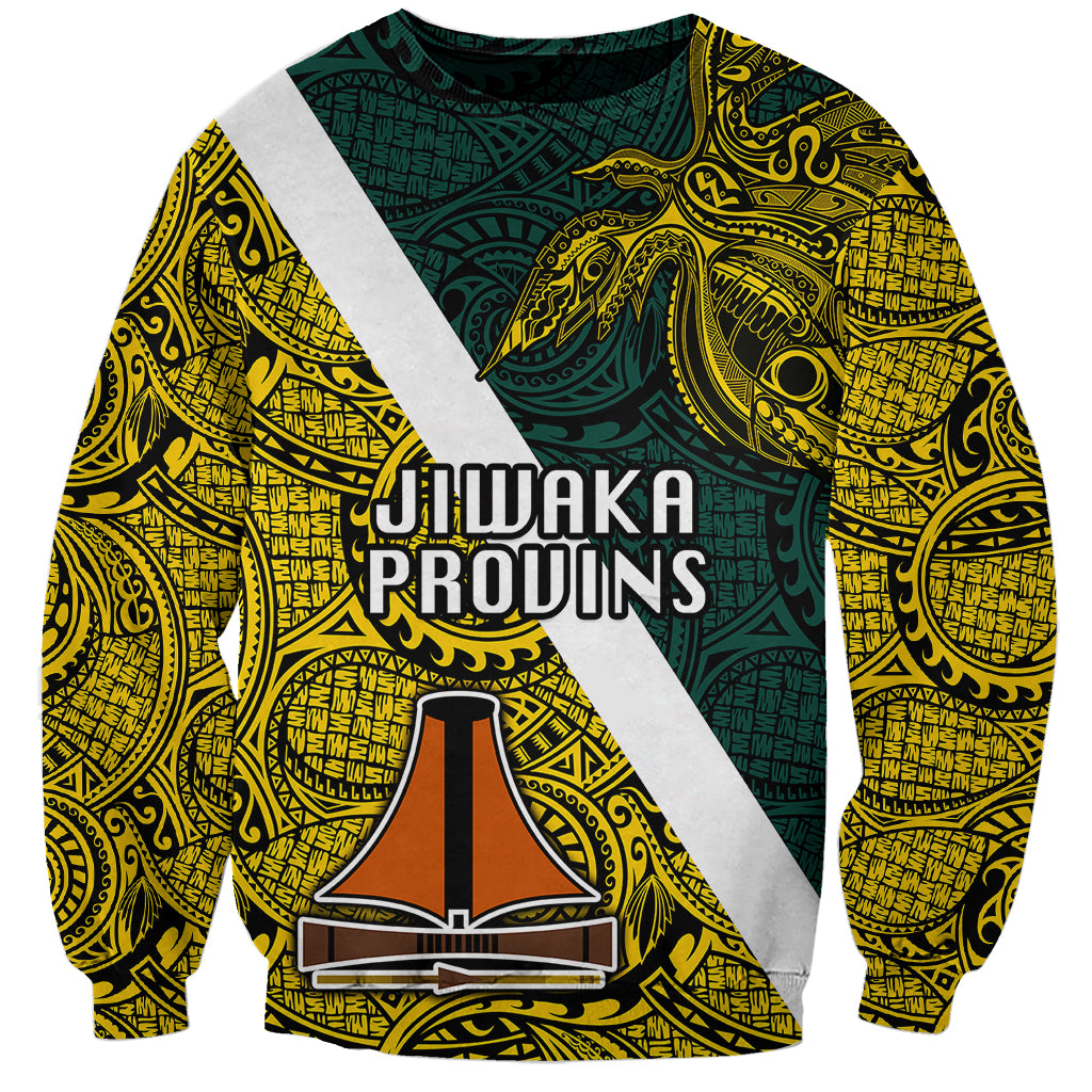 Personalised Papua New Guinea Jiwaka Province Sweatshirt PNG Birds Of Paradise Polynesian Arty Style LT03 Unisex Yellow - Polynesian Pride