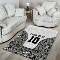 Custom Fiji Pacific Rugby 2024 Area Rug Tapa Tribal and Fijian Masi Pattern