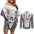 Custom Fiji Pacific Rugby 2024 Couples Matching Off Shoulder Short Dress and Long Sleeve Button Shirt Tapa Tribal and Fijian Masi Pattern