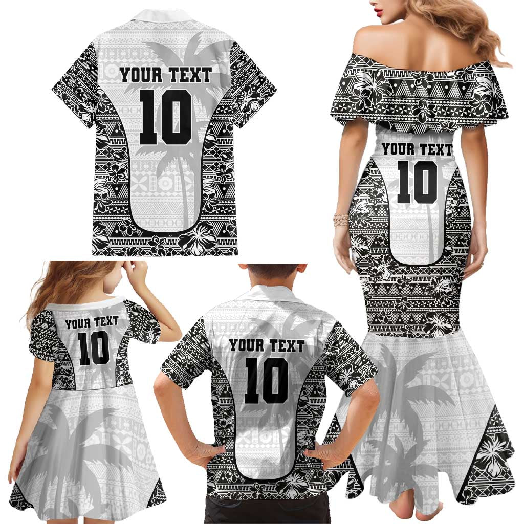 Custom Fiji Pacific Rugby 2024 Family Matching Mermaid Dress and Hawaiian Shirt Tapa Tribal and Fijian Masi Pattern LT03 - Polynesian Pride