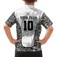 Custom Fiji Pacific Rugby 2024 Kid Hawaiian Shirt Tapa Tribal and Fijian Masi Pattern
