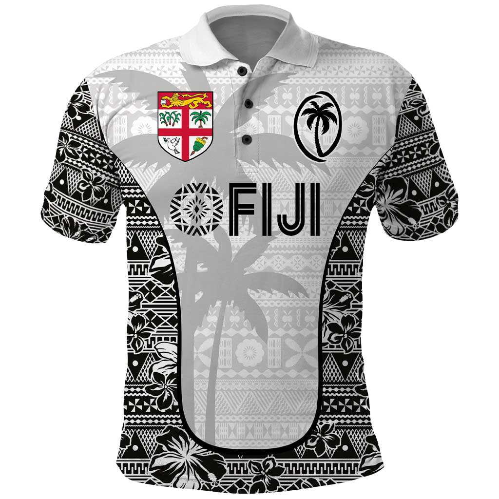 Custom Fiji Pacific Rugby 2024 Polo Shirt Tapa Tribal and Fijian Masi Pattern