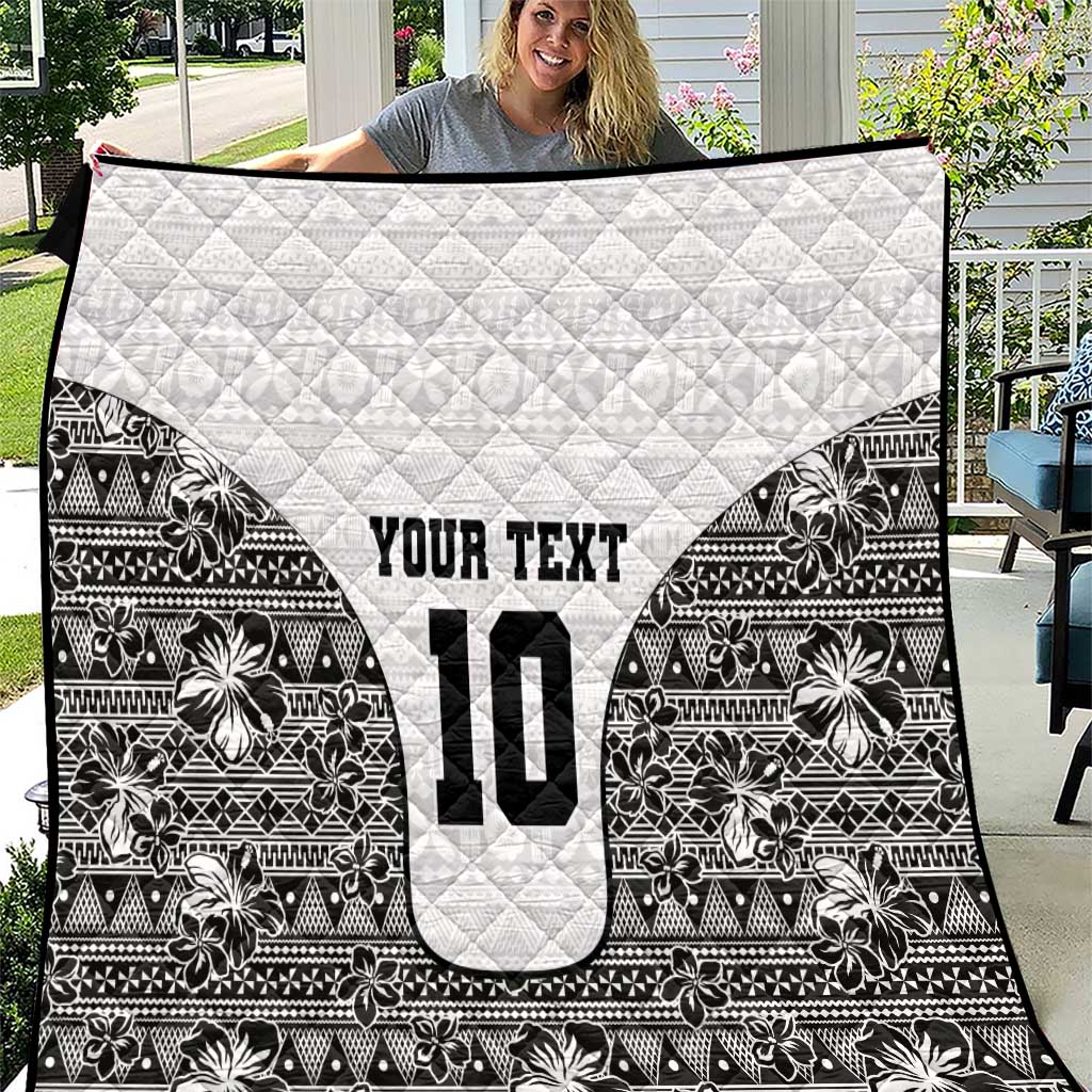 Custom Fiji Pacific Rugby 2024 Quilt Tapa Tribal and Fijian Masi Pattern