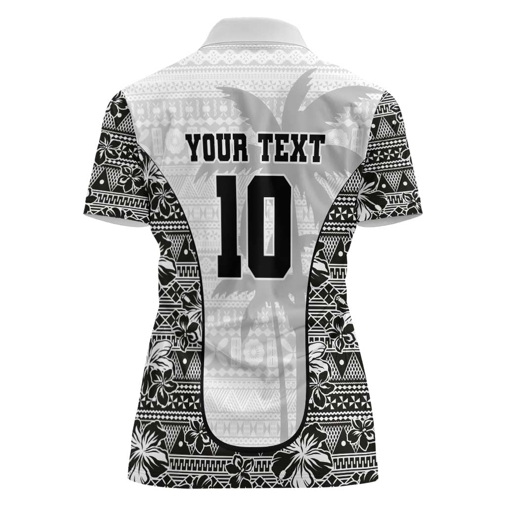 Custom Fiji Pacific Rugby 2024 Women Polo Shirt Tapa Tribal and Fijian Masi Pattern LT03 - Polynesian Pride