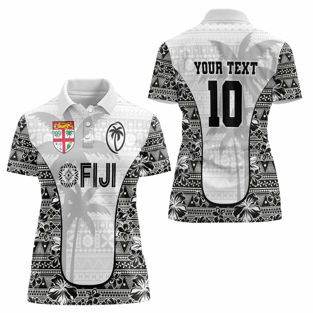 Custom Fiji Pacific Rugby 2024 Women Polo Shirt Tapa Tribal and Fijian Masi Pattern LT03 - Polynesian Pride