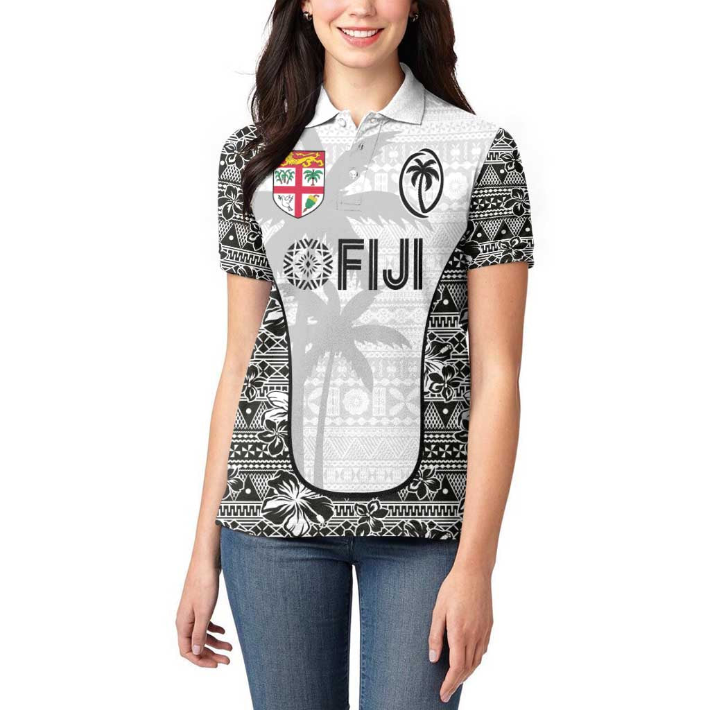 Custom Fiji Pacific Rugby 2024 Women Polo Shirt Tapa Tribal and Fijian Masi Pattern LT03 - Polynesian Pride