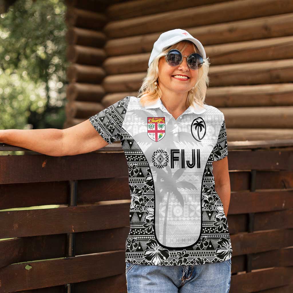 Custom Fiji Pacific Rugby 2024 Women Polo Shirt Tapa Tribal and Fijian Masi Pattern LT03 - Polynesian Pride