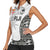 Custom Fiji Pacific Rugby 2024 Women Sleeveless Polo Shirt Tapa Tribal and Fijian Masi Pattern