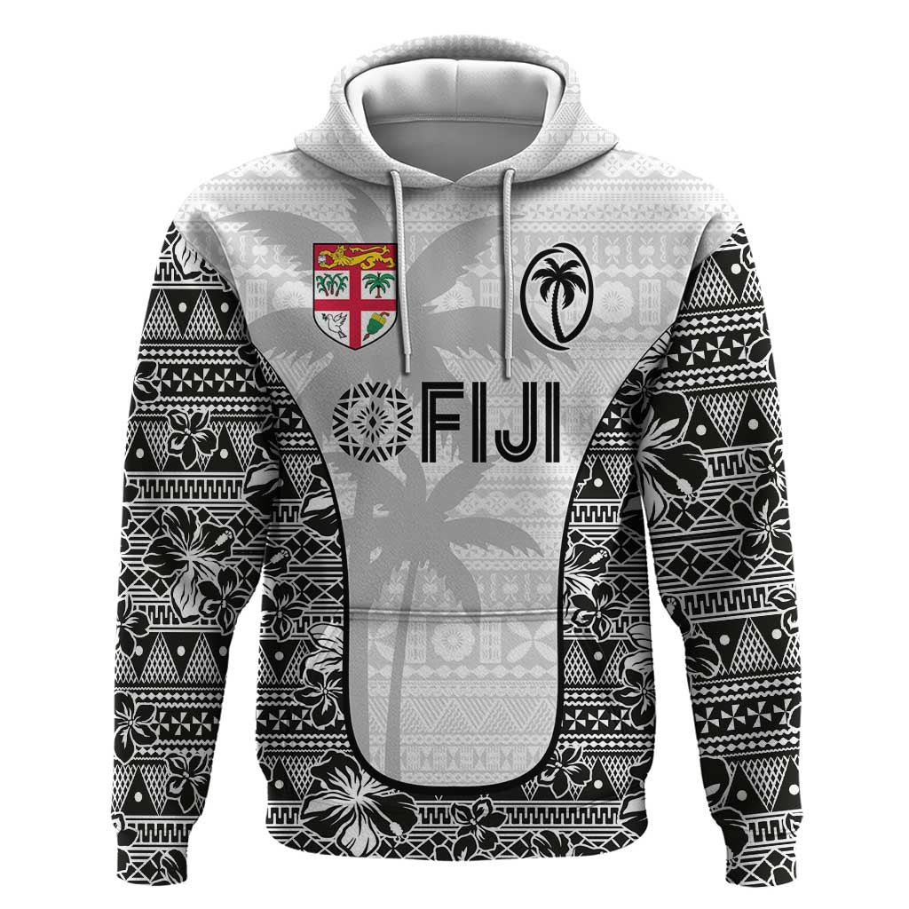 Custom Fiji Pacific Rugby 2024 Zip Hoodie Tapa Tribal and Fijian Masi Pattern