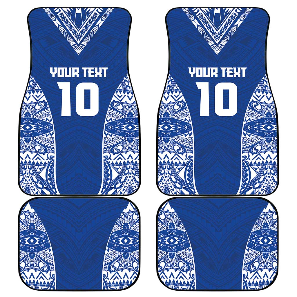 Custom Samoa Pacific Rugby 2024 Car Mats Polynesian Pacific Tribal Pattern
