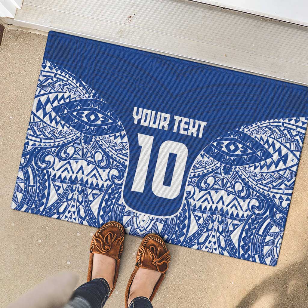 Custom Samoa Pacific Rugby 2024 Rubber Doormat Polynesian Pacific Tribal Pattern