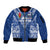 Custom Samoa Pacific Rugby 2024 Sleeve Zip Bomber Jacket Polynesian Pacific Tribal Pattern