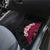 Hawaiian Tropical Plumeria Art Polynesian Tattoo Car Mats Black and Bright Pink Color