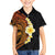 Hawaiian Tropical Plumeria Art Polynesian Tattoo Hawaiian Shirt Black and Autumn Color Theme