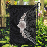 Hawaiian Tropical Plumeria Art Polynesian Tattoo Garden Flag Grayscale Color