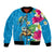 Hawaiian Tropical Flower and Honu Under Blue Water Bomber Jacket