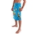 Hawaiian Tropical Flower and Honu Under Blue Water Lavalava