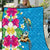 Hawaiian Tropical Flower and Honu Under Blue Water Quilt