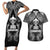 New Zealand Rugby Couples Matching Short Sleeve Bodycon Dress and Hawaiian Shirt Aotearoa Champion Cup History with Silver Fern LT03 Black - Polynesian Pride