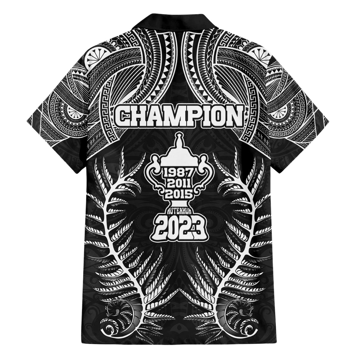 New Zealand Rugby Hawaiian Shirt Aotearoa Champion Cup History with Silver Fern LT03 - Polynesian Pride