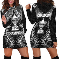 New Zealand Rugby Hoodie Dress Aotearoa Champion Cup History with Silver Fern LT03 - Polynesian Pride