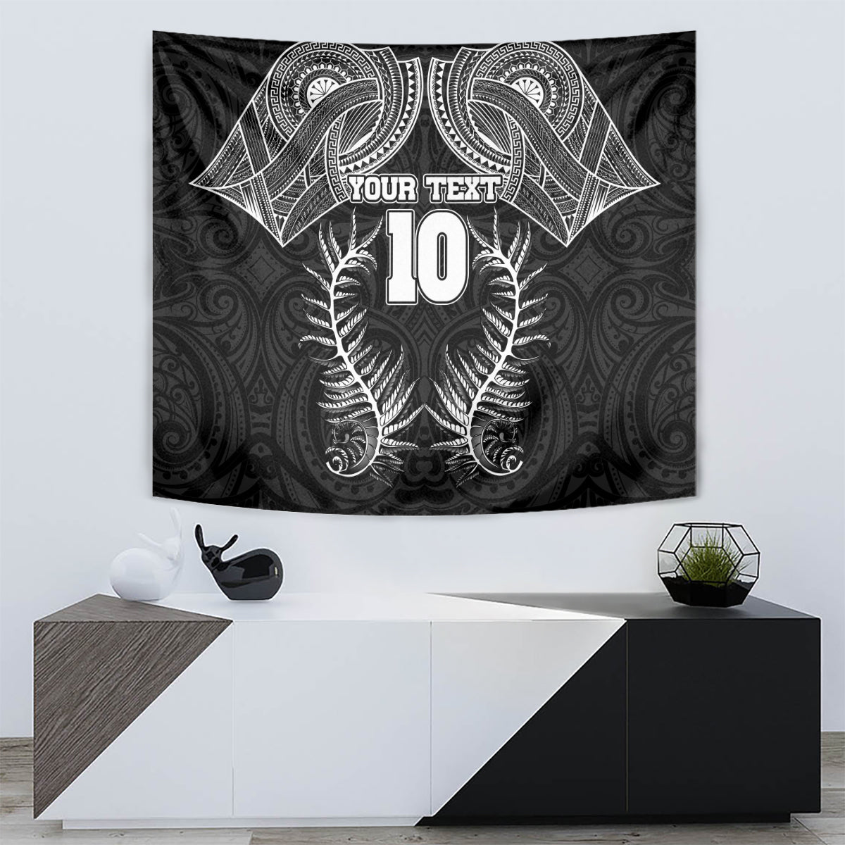 Custom New Zealand Rugby Tapestry Aotearoa Champion Cup History with Silver Fern LT03 - Polynesian Pride