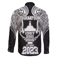 New Zealand Rugby Family Matching Short Sleeve Bodycon Dress and Hawaiian Shirt Aotearoa Champion Cup History with Haka Dance LT03 - Polynesian Pride