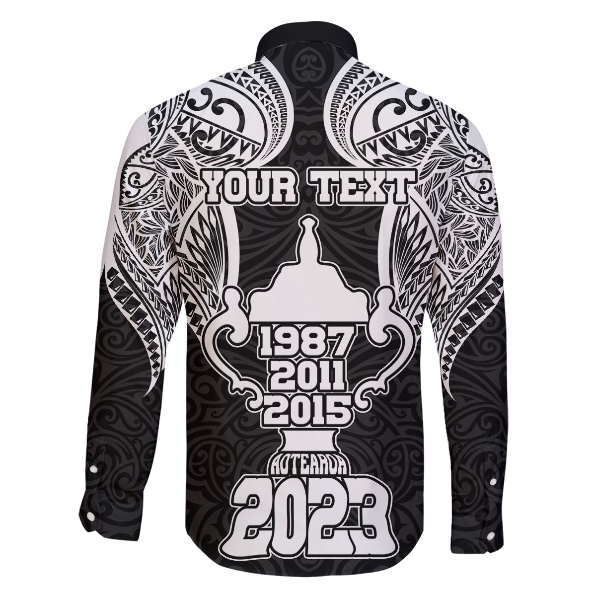 Personalised New Zealand Rugby Family Matching Mermaid Dress and Hawaiian Shirt Aotearoa Champion Cup History with Haka Dance LT03 - Polynesian Pride