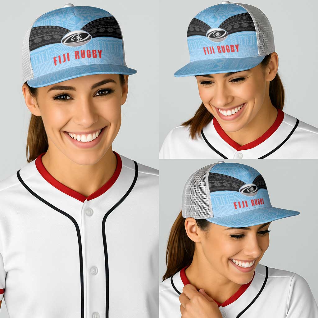 Fijian Rugby Baseball Net Cap Tapa Pattern Retro Sporty Style LT03 - Polynesian Pride