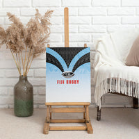 Fijian Rugby Canvas Wall Art Tapa Pattern Retro Sporty Style LT03 - Polynesian Pride