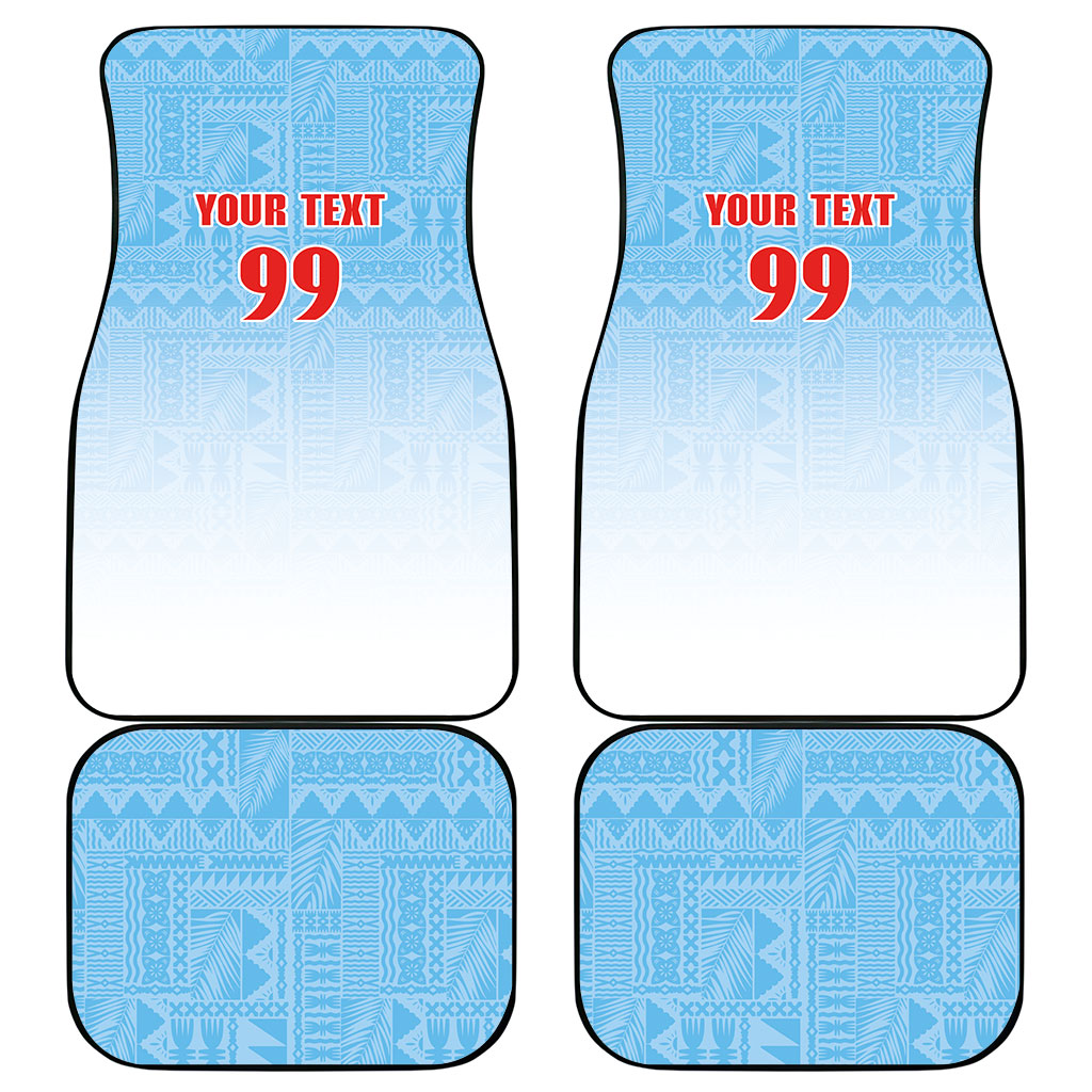 Custom Fijian Rugby Car Mats Tapa Pattern Retro Sporty Style LT03 - Polynesian Pride