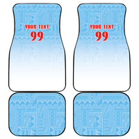 Custom Fijian Rugby Car Mats Tapa Pattern Retro Sporty Style LT03 - Polynesian Pride