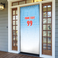 Custom Fijian Rugby Door Cover Tapa Pattern Retro Sporty Style LT03 - Polynesian Pride