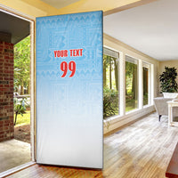 Custom Fijian Rugby Door Cover Tapa Pattern Retro Sporty Style LT03 - Polynesian Pride
